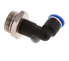 Codo de 6mm x G3/8'' 90deg con rosca macho Latón/PA 66 NBR Cuerpo Largo Giratorio [2 Piezas]