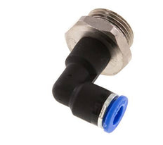 Codo de 6mm x G3/8'' 90deg con rosca macho Latón/PA 66 NBR Cuerpo Largo Giratorio [2 Piezas]