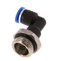 Codo de 6mm x G3/8'' 90deg con rosca macho Latón/PA 66 NBR Cuerpo Largo Giratorio [2 Piezas]