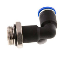 Codo de 90 grados 8mm x G3/8'' con rosca macho latón/PA 66 NBR cuerpo largo giratorio [2 piezas]