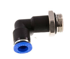 Codo de 90 grados 8mm x G3/8'' con rosca macho latón/PA 66 NBR cuerpo largo giratorio [2 piezas]