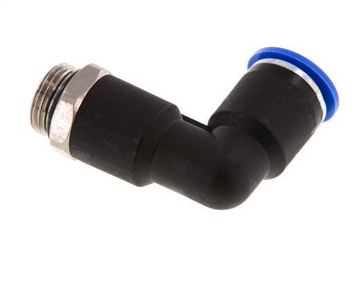 Codo de 90 grados 12mm x G3/8'' con rosca macho latón/PA 66 NBR cuerpo largo giratorio [2 piezas]