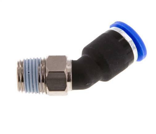 Racor de 6mm x R1/8'' 45deg con rosca macho latón/PA 66 NBR [2 piezas]