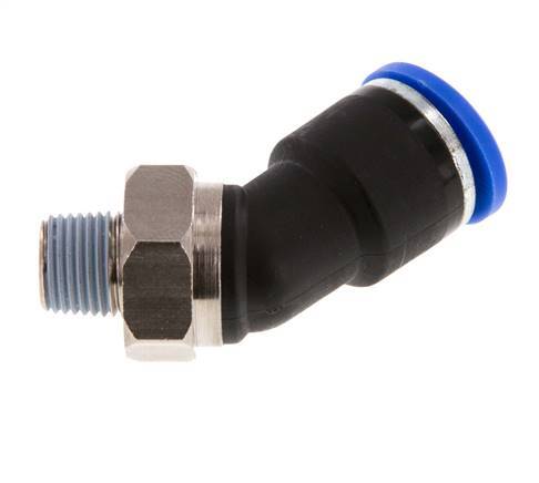 Racor de 10mm x R1/8'' 45deg con rosca macho latón/PA 66 NBR [2 piezas]