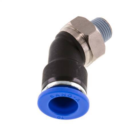Racor de 10mm x R1/8'' 45deg con rosca macho latón/PA 66 NBR [2 piezas]