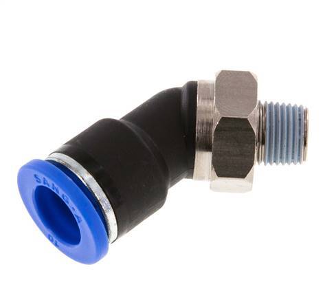 Racor de 10mm x R1/8'' 45deg con rosca macho latón/PA 66 NBR [2 piezas]