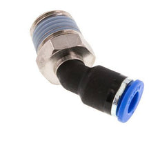 6mm x R1/4'' Racor rápido acodado de 45 grados con rosca macho Latón/PA 66 NBR [2 unidades]