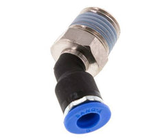 6mm x R1/4'' Racor rápido acodado de 45 grados con rosca macho Latón/PA 66 NBR [2 unidades]