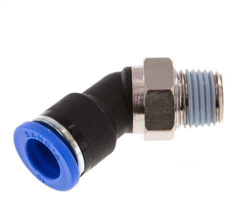 Racor de 10mm x R1/4'' 45deg con rosca macho latón/PA 66 NBR [2 piezas]