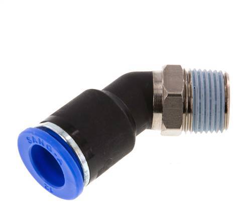 Racor de 12mm x R3/8'' 45deg con rosca macho latón/PA 66 NBR [2 piezas]