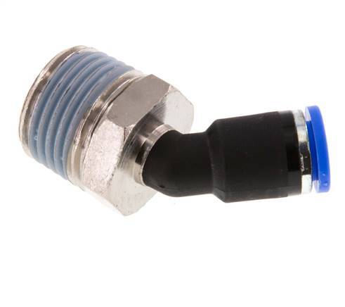Racor de 8mm x R1/2'' 45deg con rosca macho latón/PA 66 NBR [2 piezas]