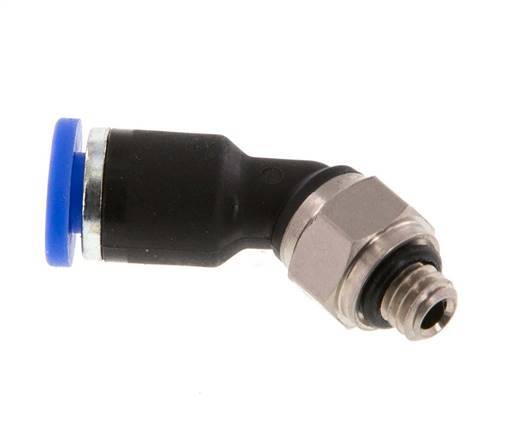 Racor de 4mm x M 5 45deg con rosca macho Latón/PA 66 NBR [2 piezas]