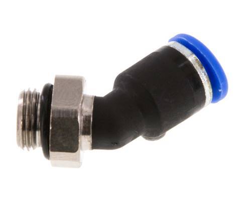 Racor de 6mm x G1/8'' 45deg con rosca macho latón/PA 66 NBR [2 piezas]