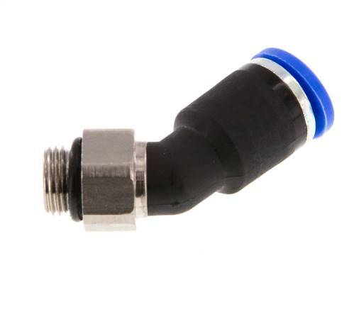 Racor de 8mm x G1/8'' 45deg con rosca macho latón/PA 66 NBR [2 piezas]