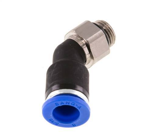Racor de 8mm x G1/8'' 45deg con rosca macho latón/PA 66 NBR [2 piezas]