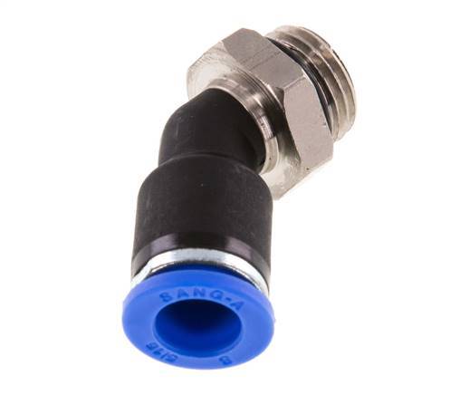 Racor de 8mm x G1/4'' 45deg con rosca macho latón/PA 66 NBR [2 piezas]