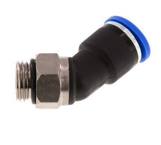 10mm x G1/4'' Codo 45deg Racor con rosca macho Latón/PA 66 NBR [2 Piezas]