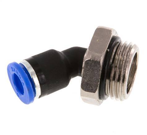 Codo de 6mm x G3/8'' 45deg con rosca macho Latón/PA 66 NBR [2 piezas]