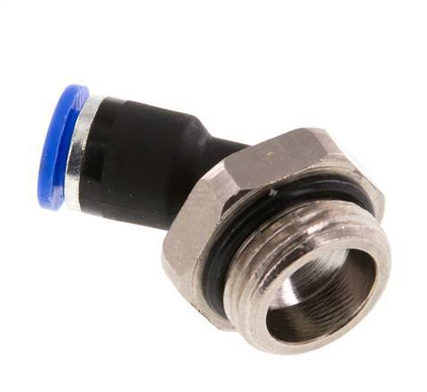Codo de 6mm x G3/8'' 45deg con rosca macho Latón/PA 66 NBR [2 piezas]