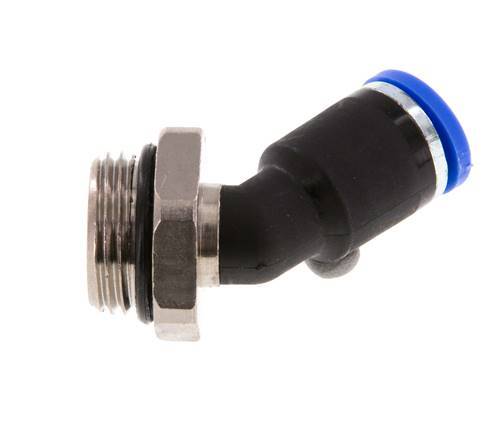 Racor de 8mm x G3/8'' 45deg con rosca macho latón/PA 66 NBR [2 piezas]