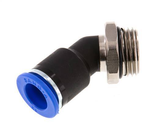 Racor de 12mm x G1/2'' 45deg con rosca macho Latón/PA 66 NBR