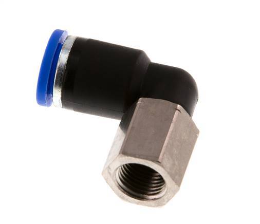 Codo de 90 grados 8mm x G1/8'' con rosca hembra latón/PA 66 NBR giratorio [2 piezas]