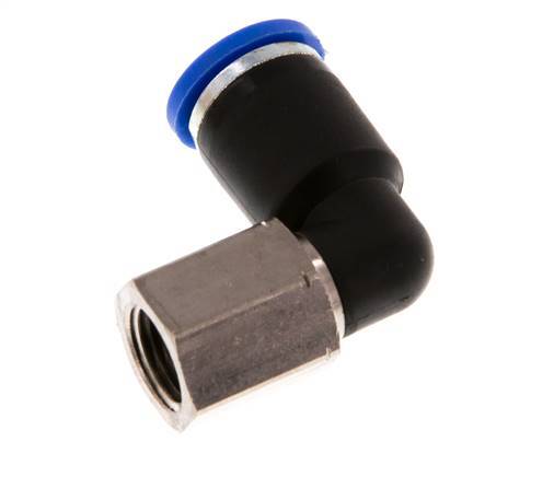 Codo de 90 grados 8mm x G1/8'' con rosca hembra latón/PA 66 NBR giratorio [2 piezas]
