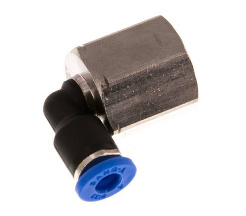 Racor de 4mm x G1/4'' 90deg con rosca hembra latón/PA 66 NBR giratorio [2 piezas]