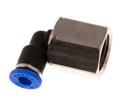 Racor de 4mm x G1/4'' 90deg con rosca hembra latón/PA 66 NBR giratorio [2 piezas]