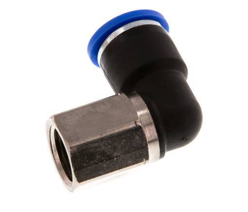 Codo de 90 grados 10mm x G1/4'' con rosca hembra latón/PA 66 NBR giratorio [2 piezas]