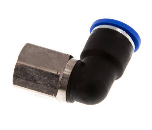 Codo de 90 grados 10mm x G1/4'' con rosca hembra latón/PA 66 NBR giratorio [2 piezas]