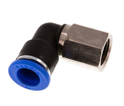 Codo de 90 grados 10mm x G1/4'' con rosca hembra latón/PA 66 NBR giratorio [2 piezas]