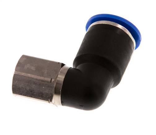 Codo de 90 grados 12mm x G1/4'' con rosca hembra Latón/PA 66 NBR Giratorio