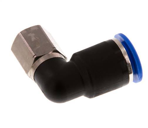Codo de 90 grados 12mm x G1/4'' con rosca hembra Latón/PA 66 NBR Giratorio