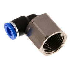 Codo de 6mm x G3/8'' de 90 grados con rosca hembra latón/PA 66 NBR giratorio [2 piezas]