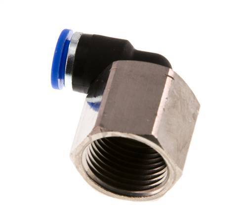 Codo de 6mm x G3/8'' de 90 grados con rosca hembra latón/PA 66 NBR giratorio [2 piezas]