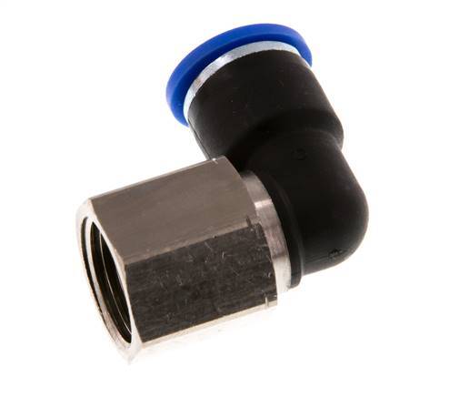 Codo de 90 grados 10mm x G3/8'' con rosca hembra latón/PA 66 NBR giratorio [2 piezas]