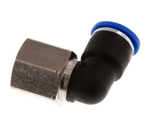 Codo de 90 grados 10mm x G3/8'' con rosca hembra latón/PA 66 NBR giratorio [2 piezas]