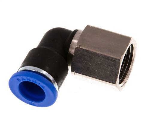 Codo de 90 grados 10mm x G3/8'' con rosca hembra latón/PA 66 NBR giratorio [2 piezas]