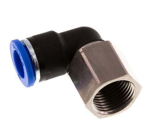 Codo de 90 grados 10mm x G3/8'' con rosca hembra latón/PA 66 NBR giratorio [2 piezas]