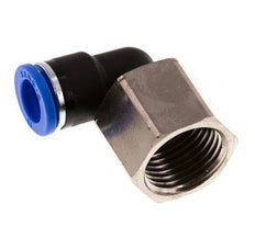 Codo de 90 grados 10mm x G1/2'' con rosca hembra Latón/PA 66 NBR Giratorio