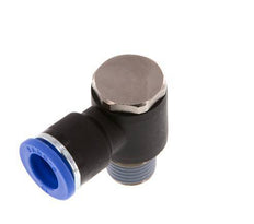 10mm x R1/4'' Codo de 90 grados en forma de L Racor con rosca macho Latón/PA 66 NBR Giratorio [2 Piezas]