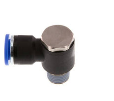 10mm x R1/4'' Codo de 90 grados en forma de L Racor con rosca macho Latón/PA 66 NBR Giratorio [2 Piezas]