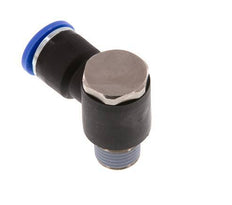 10mm x R1/4'' Codo de 90 grados en forma de L Racor con rosca macho Latón/PA 66 NBR Giratorio [2 Piezas]