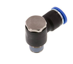 10mm x R1/4'' Codo de 90 grados en forma de L Racor con rosca macho Latón/PA 66 NBR Giratorio [2 Piezas]