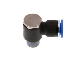 10mm x R1/4'' Codo de 90 grados en forma de L Racor con rosca macho Latón/PA 66 NBR Giratorio [2 Piezas]