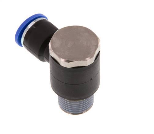10mm x R3/8'' Codo de 90 grados en forma de L Racor con rosca macho Latón/PA 66 NBR Giratorio
