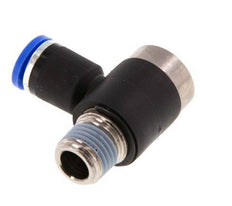 Codo de 8mm x R1/4'' en forma de L con rosca macho latón/PA 66 NBR interior hexagonal giratorio [2 piezas]