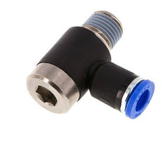 Codo de 8mm x R1/4'' en forma de L con rosca macho latón/PA 66 NBR interior hexagonal giratorio [2 piezas]