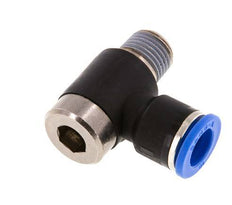 10mm x R1/4'' Codo de 90 grados en forma de L Racor con rosca macho Latón/PA 66 NBR Interior Hexágono Giratorio
